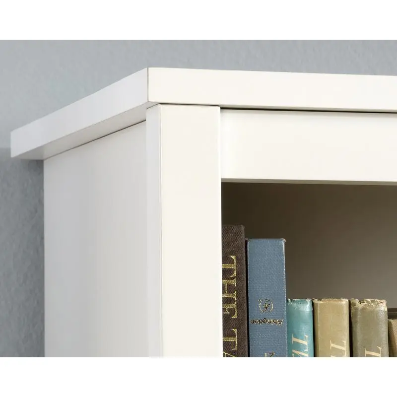 Shaker Style Bookcase White Doors with Lintel Oak Finish 5417593