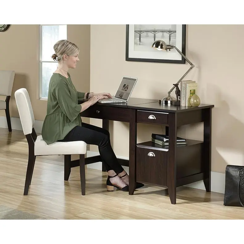 Ergonomic Sit Stand Home Office Desk Jamocha Wood 5422378