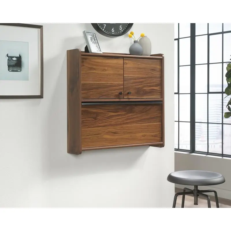 Hampstead Park Space Saving Wall Desk Walnut 5423704