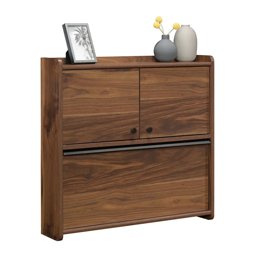 Hampstead Park Space Saving Wall Desk Walnut 5423704