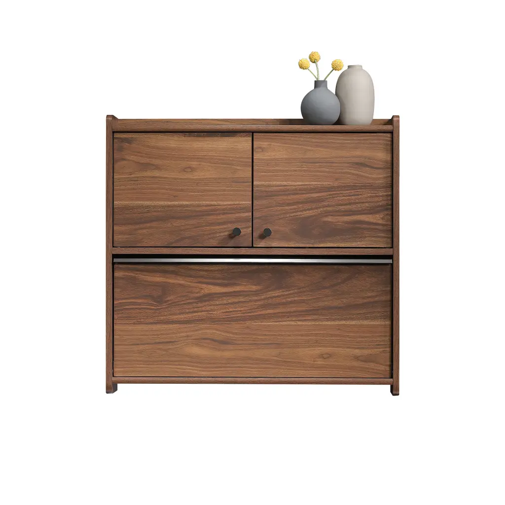 Hampstead Park Space Saving Wall Desk Walnut 5423704