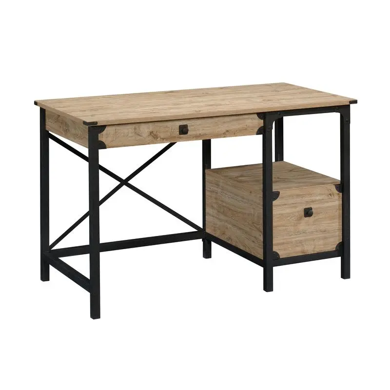 Steel Gorge Wrought Iron Style Desk Milled Mesquite 5425907