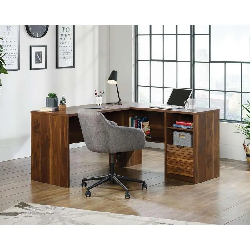 Hampstead Park Home Office L-Shaped Desk Walnut 5426509