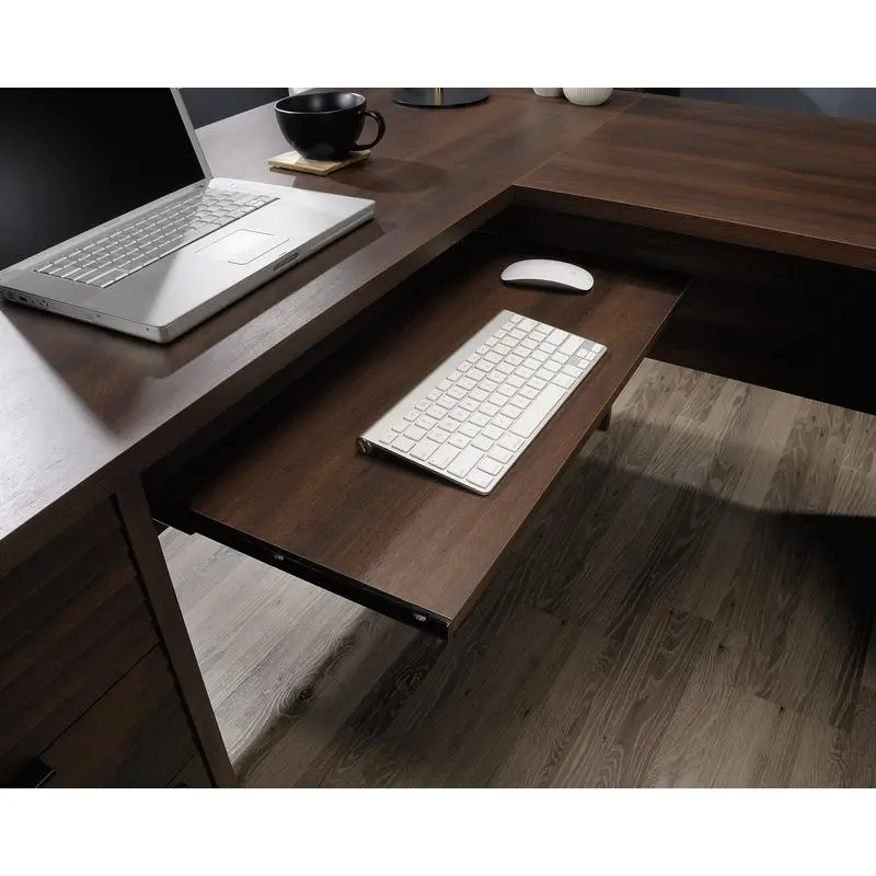 Elstree Home Office L-Shaped Desk Spiced Mahogany 5426914