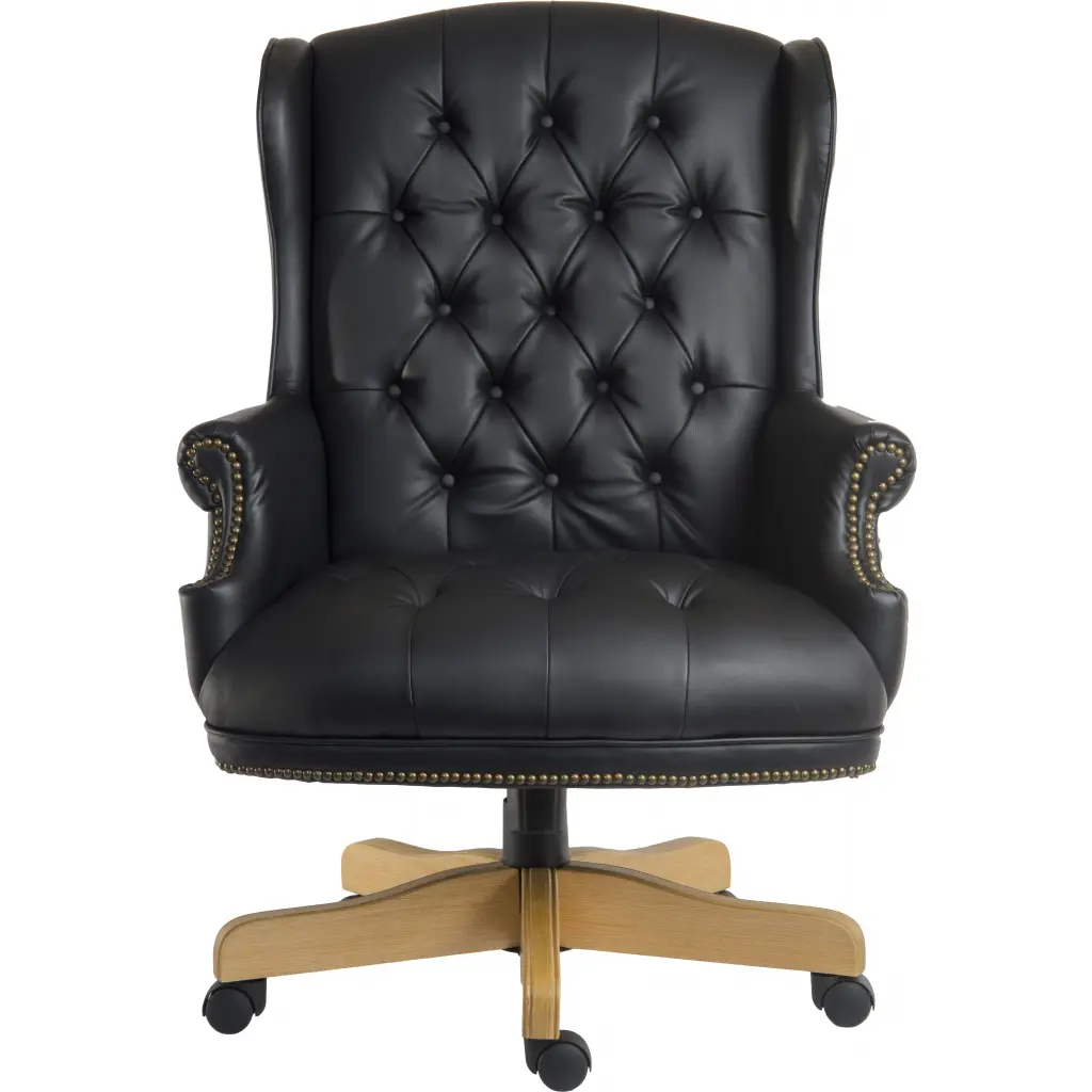 Chairman Noir Fabric Executive Swivel Armchair Black 6927