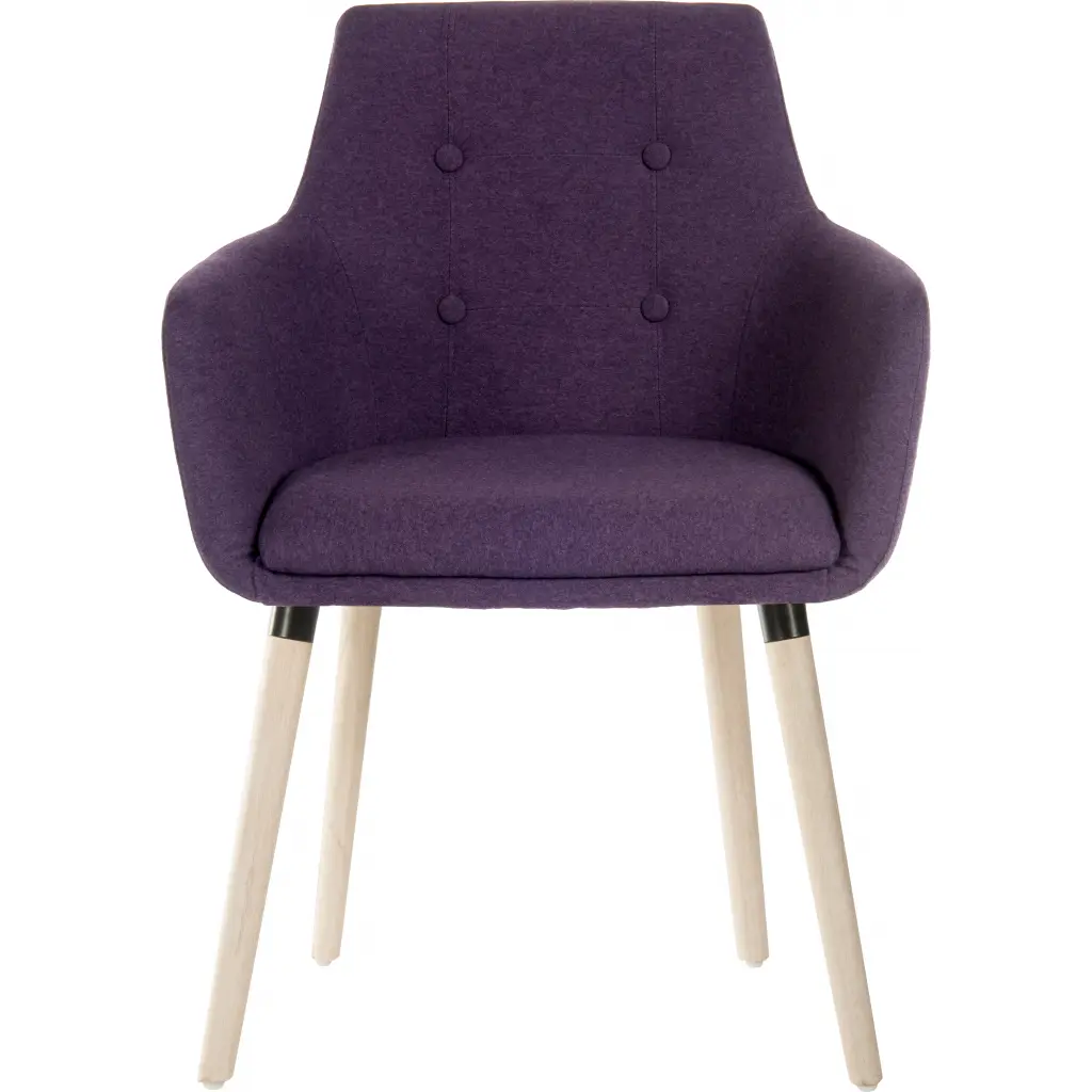 Contemporary 4 Legged Reception Chair Plum Pack 2 6929PLUM