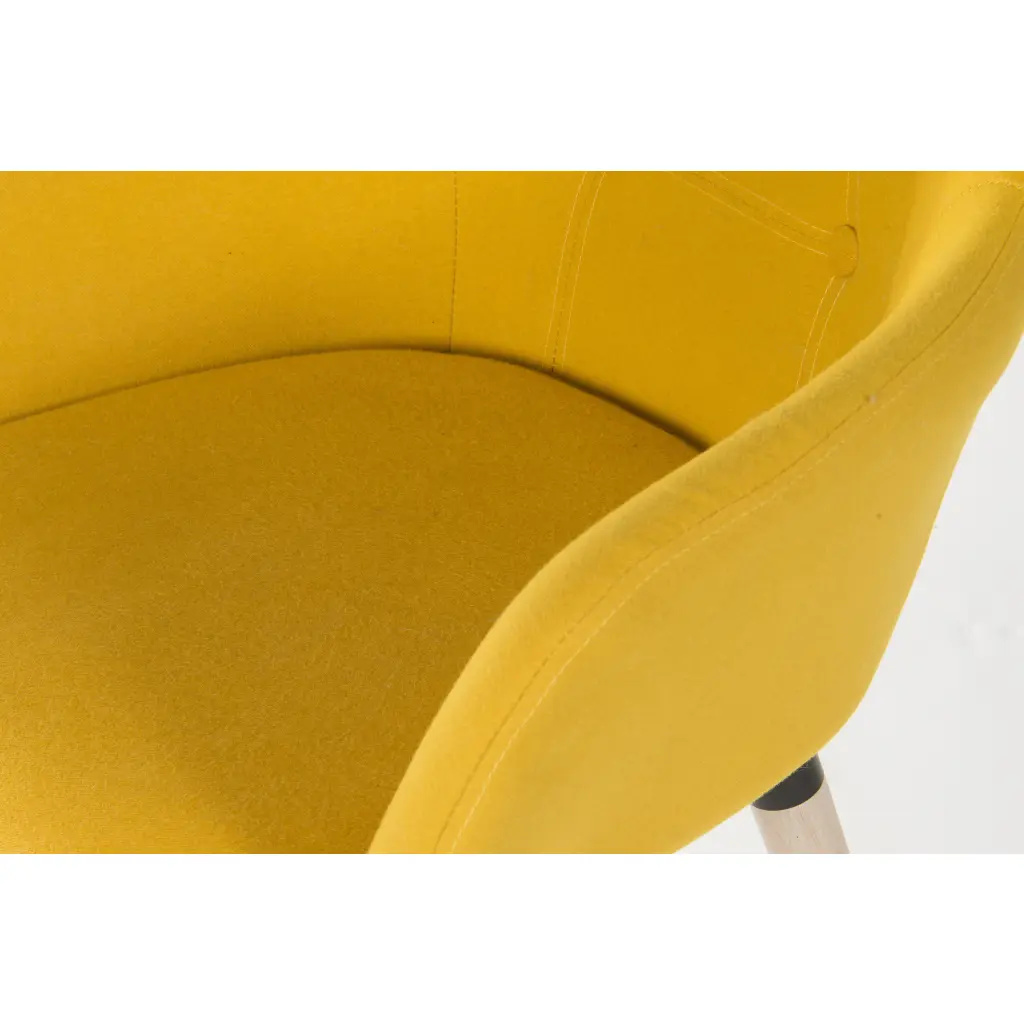 Contemporary 4 Legged Reception Chair Yellow Pack 2 6929YEL