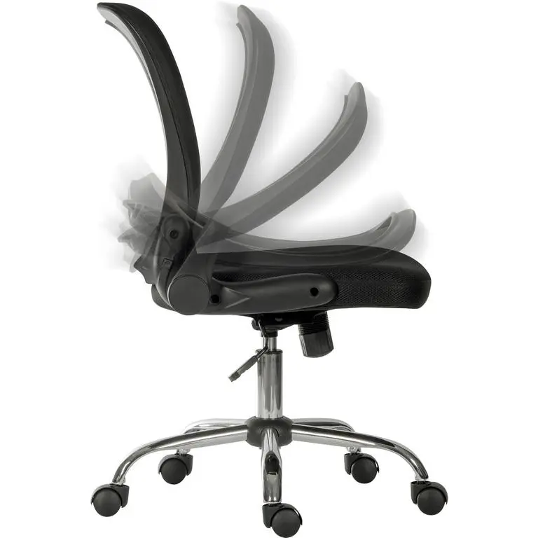 Flip Mesh Back Executive Office Chair with Armrests Black 6962BLK