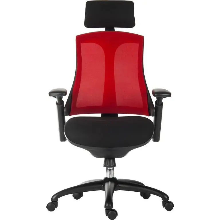 Rapport Mesh Back Executive Office Chair Red/Black 6964RED