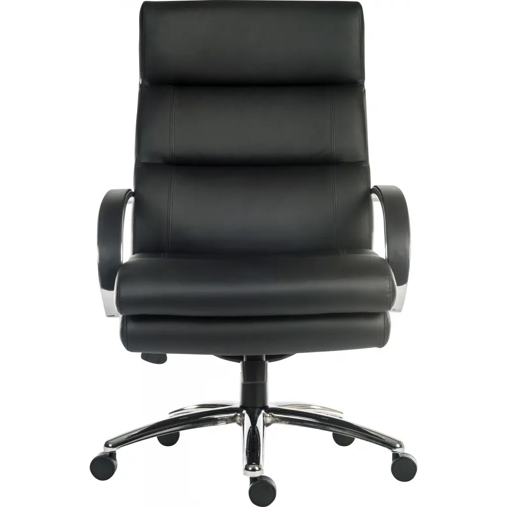 Samson Heavy Duty Leather Look Executive Office Chair Black 6968