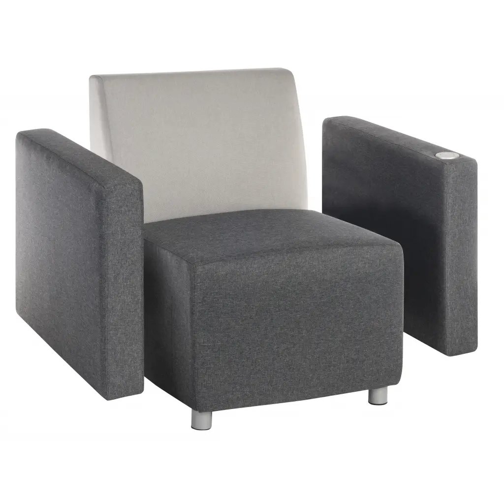 Cube Modular Interchangeable Fabric Armrest Only Dark Grey 6971