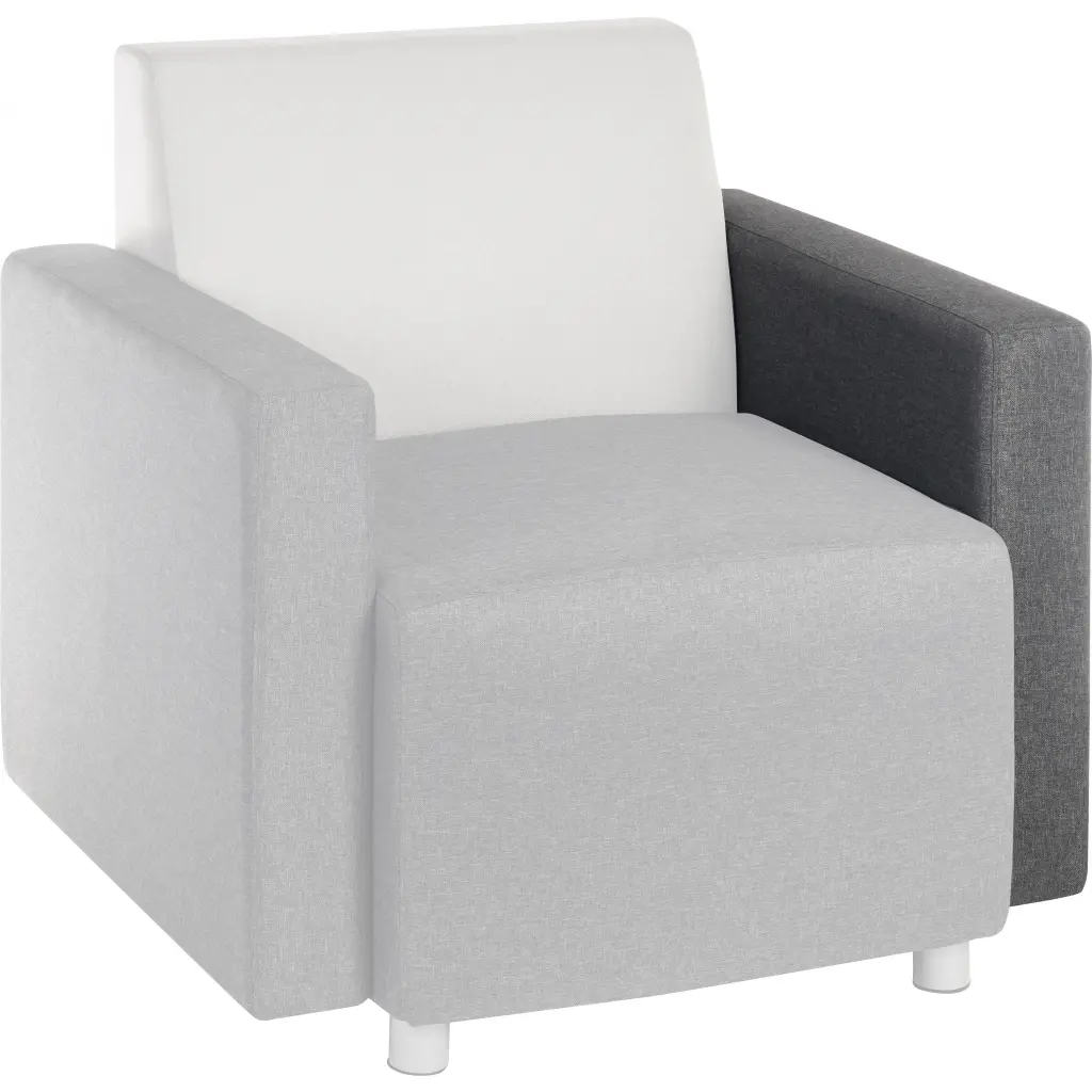 Cube Modular Interchangeable Fabric Armrest Only Dark Grey 6971