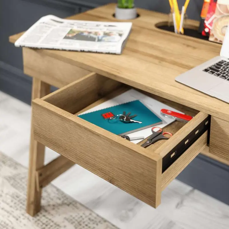 Ithaca Home Office Desk W1190 x D600 x H760mm Riviera Oak 7700003