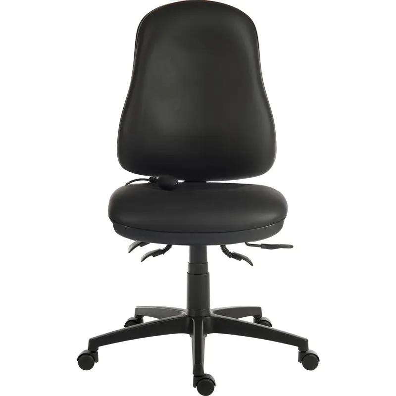 Ergo High Back Operator Office Chair No Arms Black 9500AIR-PU