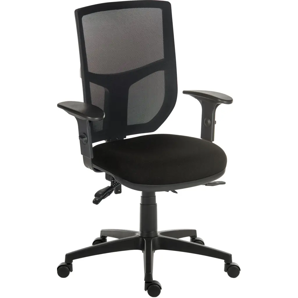 Ergo Comfort Mesh Back Operator Office Chair with Arms Black 9500MESH-BLK/0270