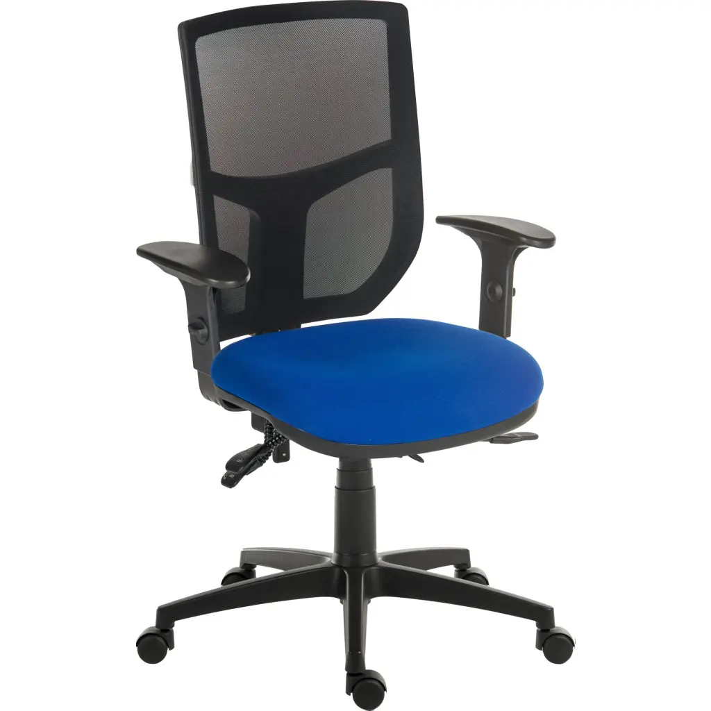 Ergo Comfort Mesh Back Operator Office Chair with Arms Blue 9500MESH-BLU/0270