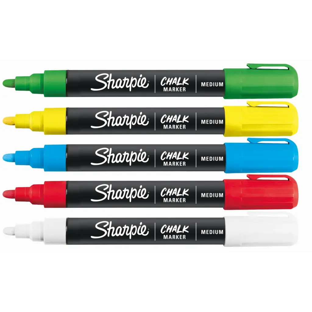 Sharpie Chalk Markers Wet Erase Chalk Pens Assorted Pack 5 2157733