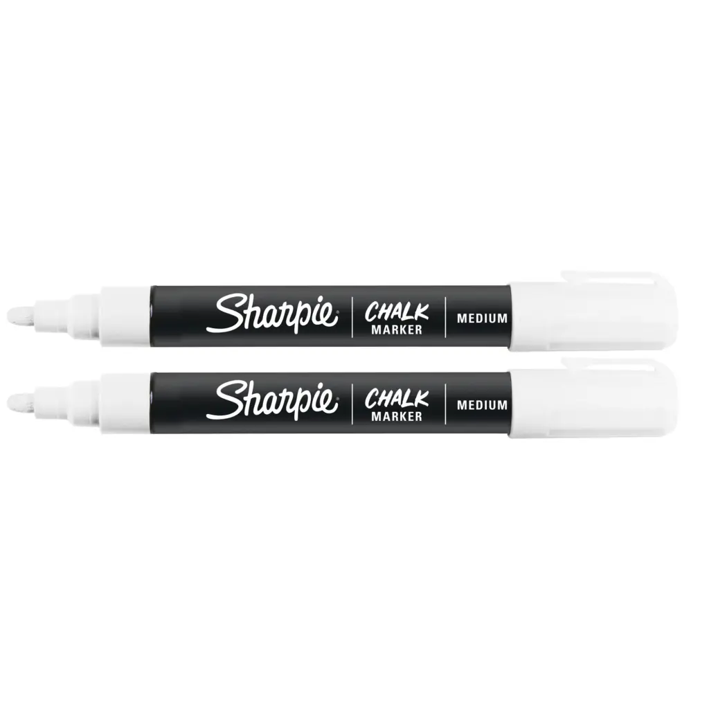 Sharpie Chalk Markers Wet Erase Chalk Pens White Pack of 2 2157734