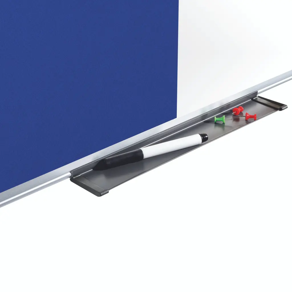 Bi-Office Maya Combination Board Blue Felt/Magnetic Whiteboard Aluminium Frame 1800x1200mm