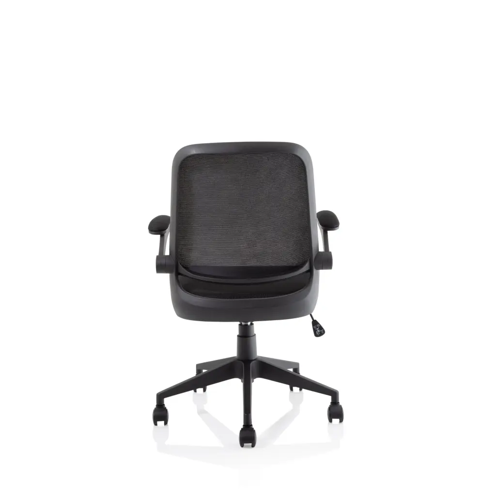 Crew Task Operator Mesh Office Chair With Folding Arms Black - OP000318 -