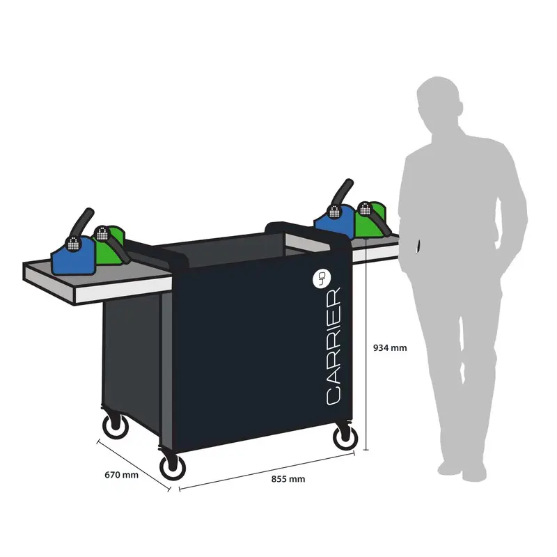 LocknCharge LNC10394 Carrier 40 Cart 40 Bay Store and Charge for iPad Tablets Chromebooks Maximum Screen Size 13 Inches UK