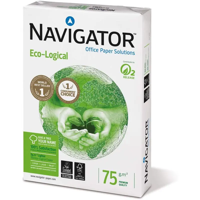 Navigator Ecological White Paper A4 75gsm (Box 5 Reams) NAVA475