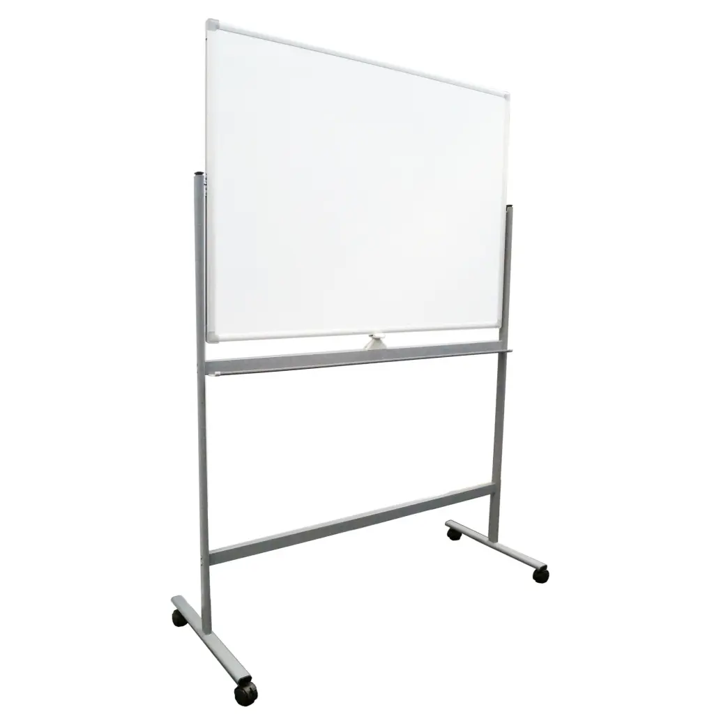 Twinco Mobile Double Sided Magnetic Floor Standing Whiteboard 1200x900mm White - TW5468