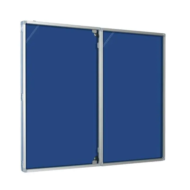 Magiboards Lockable Blue Felt Noticeboard 1800x1200mm  - GF2AB7LBLU