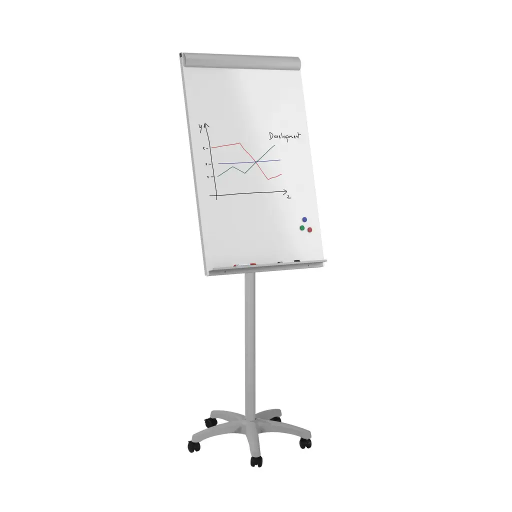 Rocada Visualline Mobile Magnetic Flipchart with 2 Arms 680x1040mm - 616K