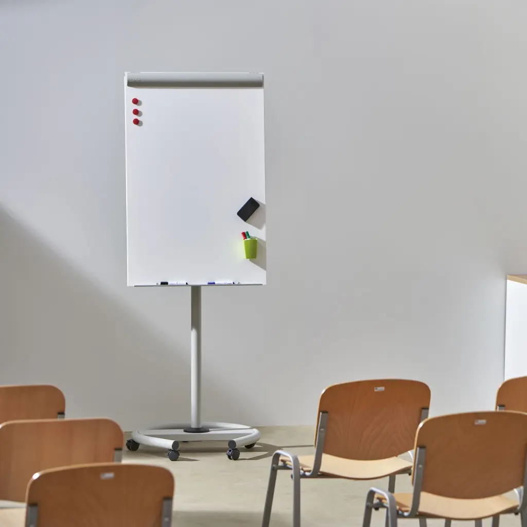 Rocada Visualline Mobile Magnetic Flipchart with 2 Arms 680x1040mm - 617