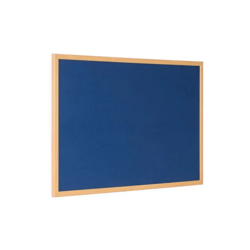 Bi-Office Earth Blue Felt Notice Board 22mm Oak Frame 1500x1200mm - FB5143239