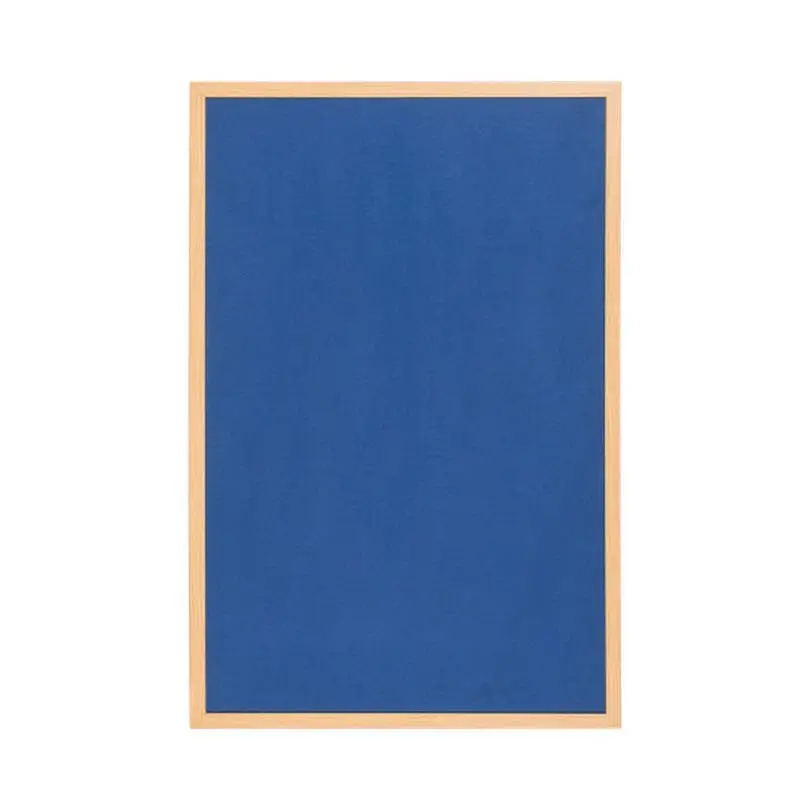 Bi-Office Earth Blue Felt Notice Board 22mm Oak Frame 1500x1200mm - FB5143239