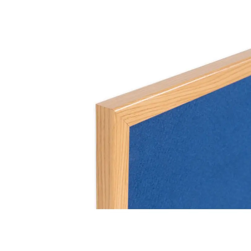 Bi-Office Earth Blue Felt Notice Board 22mm Oak Frame 1500x1200mm - FB5143239