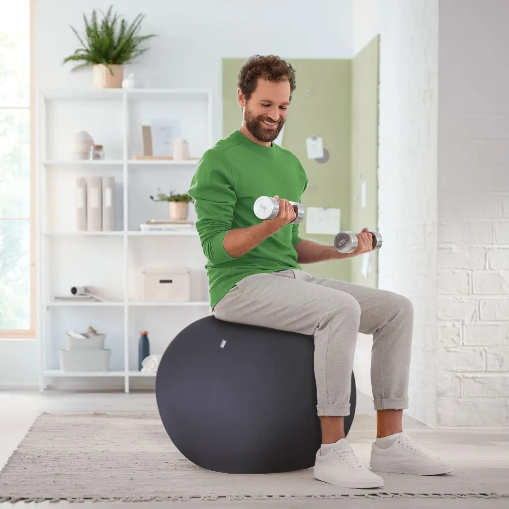 Leitz Active Sit Ball 75cm Anti-Roll-Away Dark Grey - 65430089