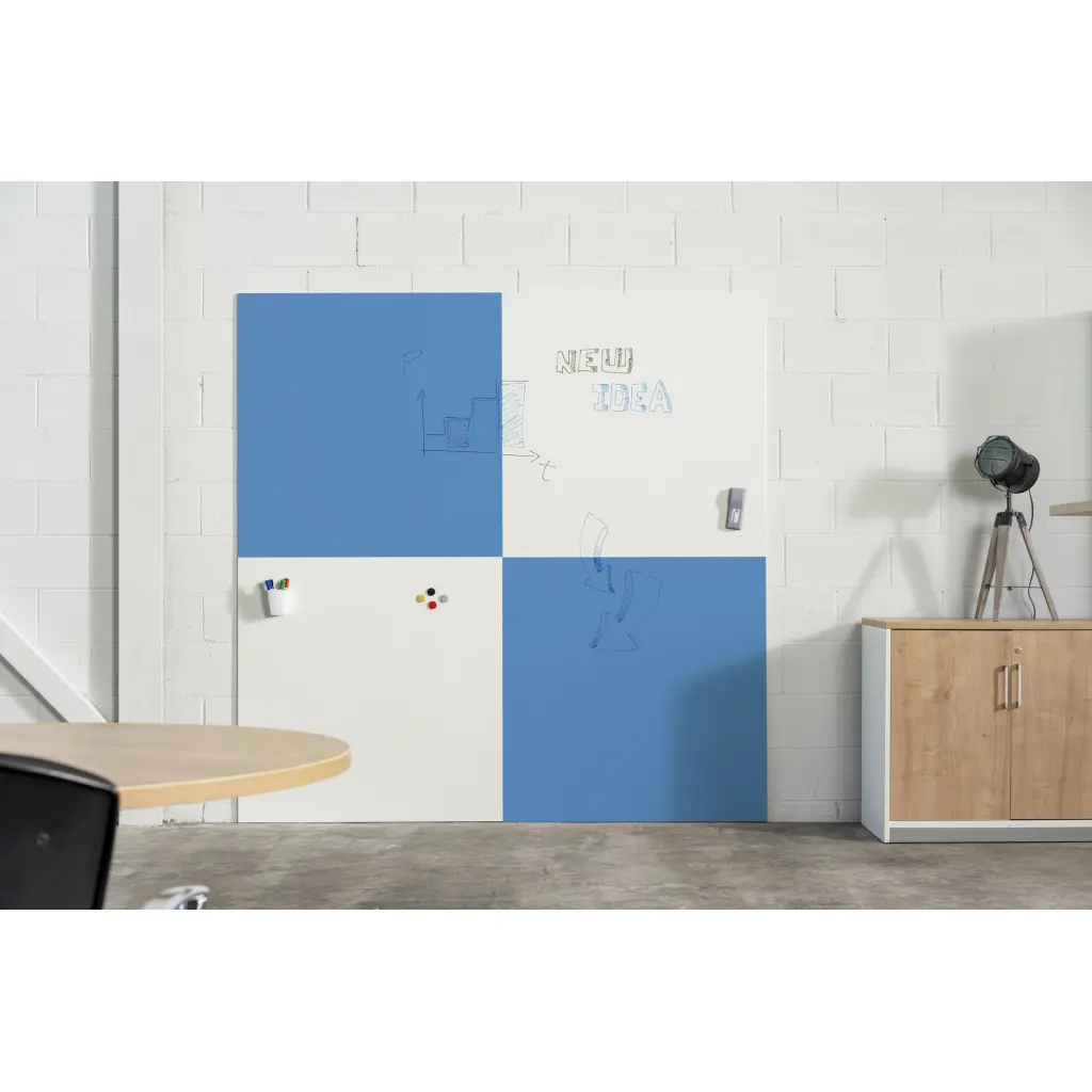 Rocada Skincolour Drywipe Board Lacquered Surface 1000x1000mm Blue - 6425R-630