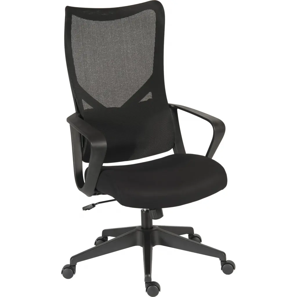 Teknik Contour Contemporary High Back Executive Mesh Office Chair With Fixed Arms Black - 7100