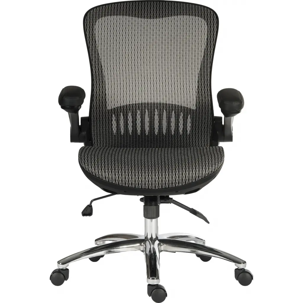 Teknik Harmony High Back Executive Mesh Office Chair With Height Adjustable Arms Grey - 6956GREY