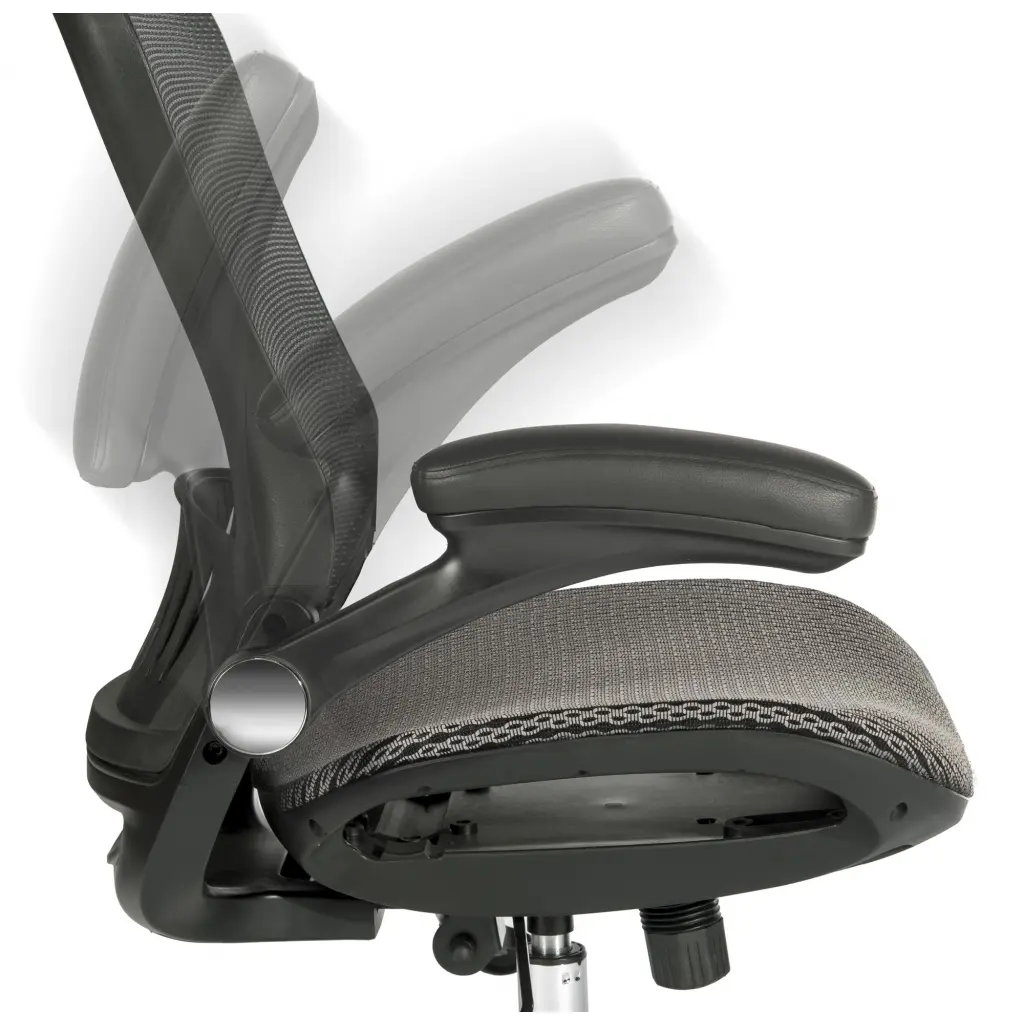 Teknik Harmony High Back Executive Mesh Office Chair With Height Adjustable Arms Grey - 6956GREY