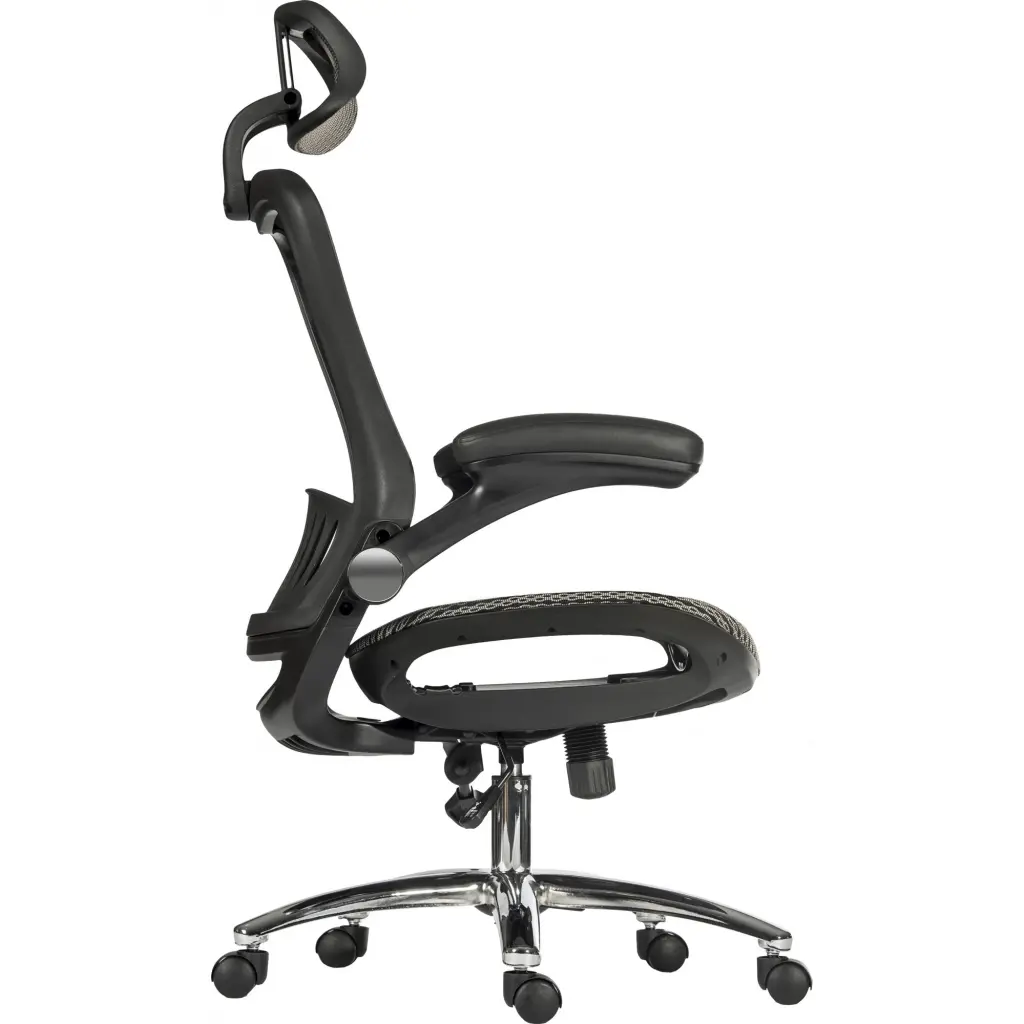 Teknik Harmony High Back Executive Mesh Office Chair With Height Adjustable Arms Grey - 6956GREY