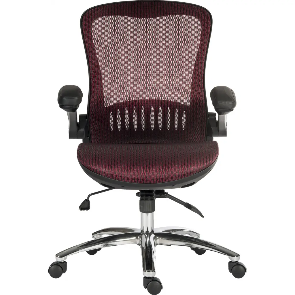 Teknik Harmony High Back Executive Mesh Office Chair With Height Adjustable Arms Red - 6956RED