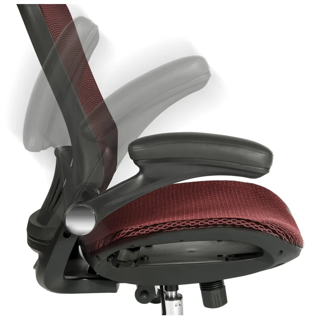 Teknik Harmony High Back Executive Mesh Office Chair With Height Adjustable Arms Red - 6956RED