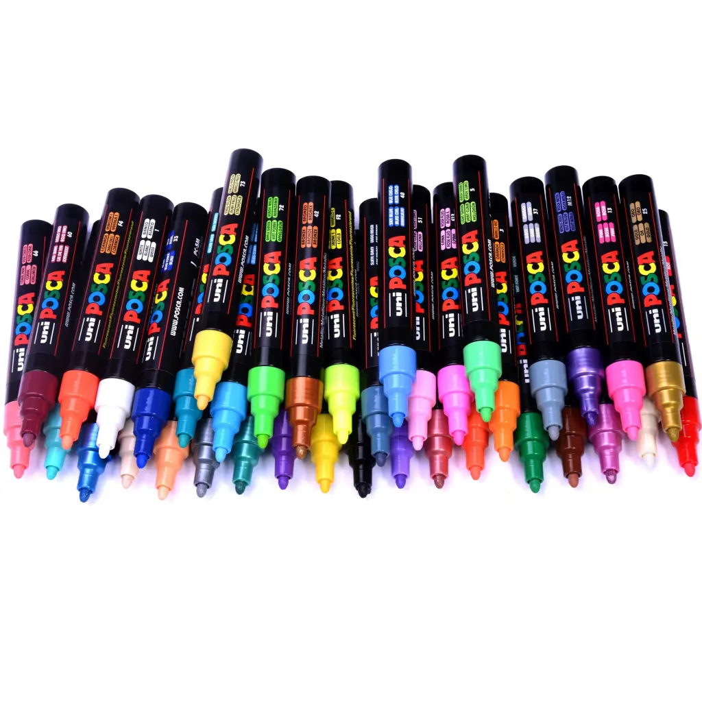 Posca PC-5M Paint Marker Assorted Metallic Colours (Pack 8) - 153544855