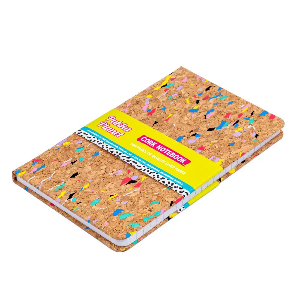 Pukka Planet Cork Softcover Notebook 215 x 135mm 160 Page 8mm Lined 80gsm Recycled FSC Paper - 9855-SPP