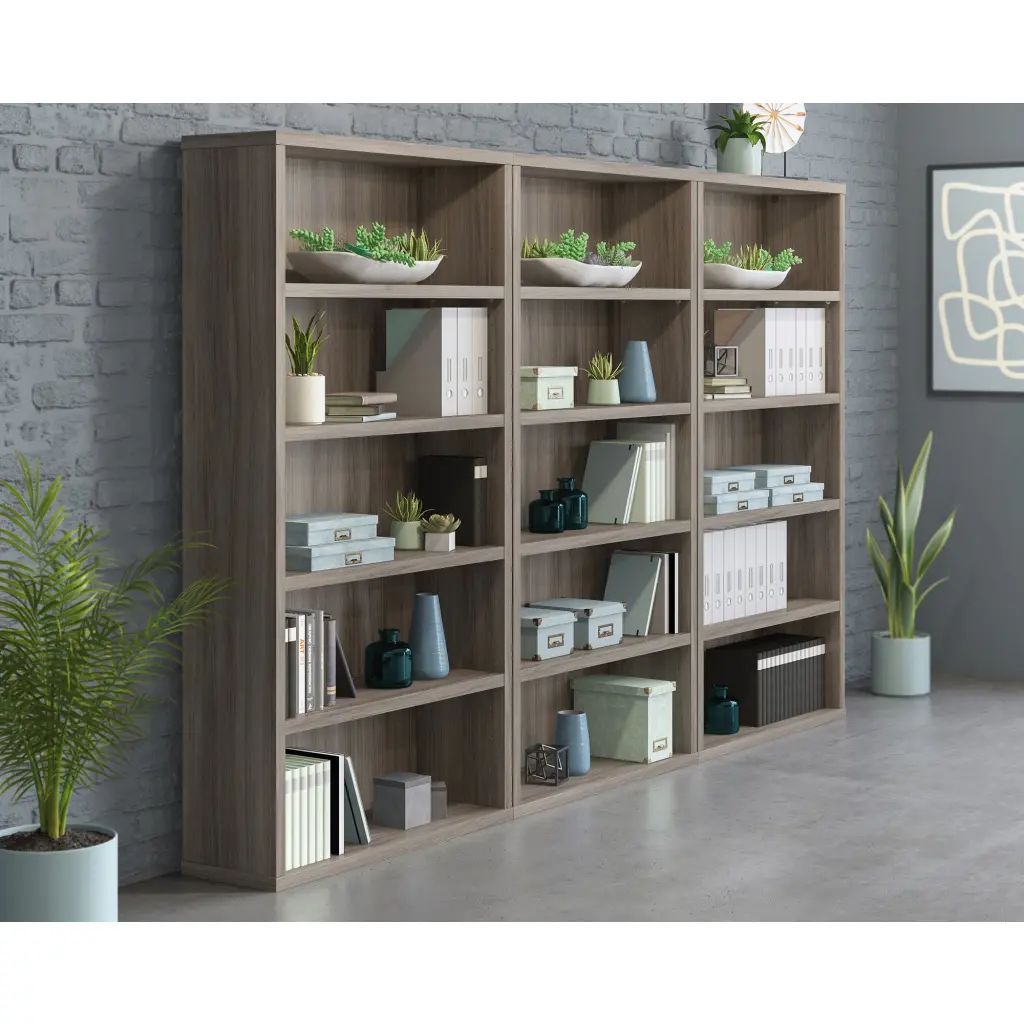 Affiliate 5 Shelf Bookcase W884 x D288 x H1676mm Hudson Elm Finish - 5427457