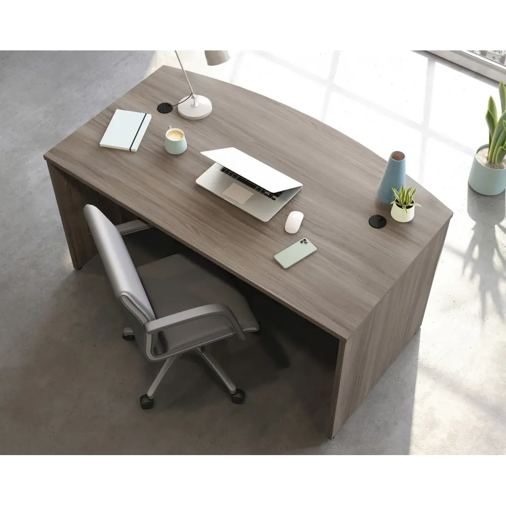 Affiliate Bow Front Office Desk 1500 x 870mm Hudson Elm Finish - 5427428