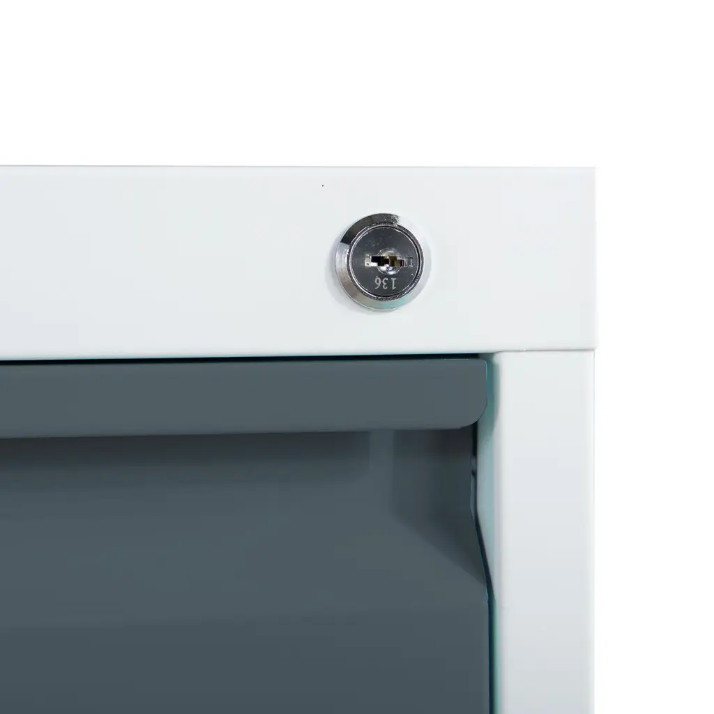 Phoenix FC Series 3 Drawer Filing Cabinet Grey Body Anthracite Drawers with Key Lock - FC1004GAK