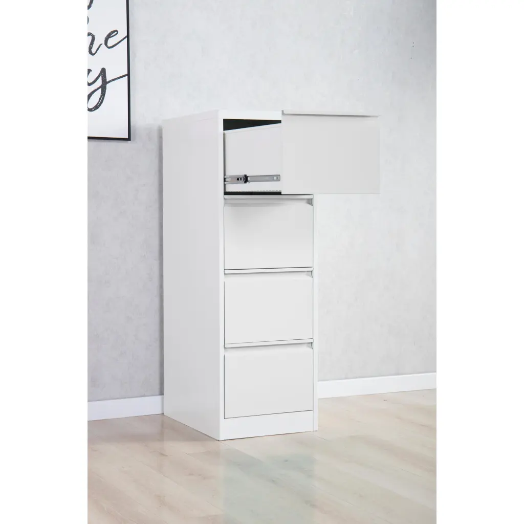 Phoenix FC Series 4 Drawer Filing Cabinet Grey with Key Lock - FC1004GGK