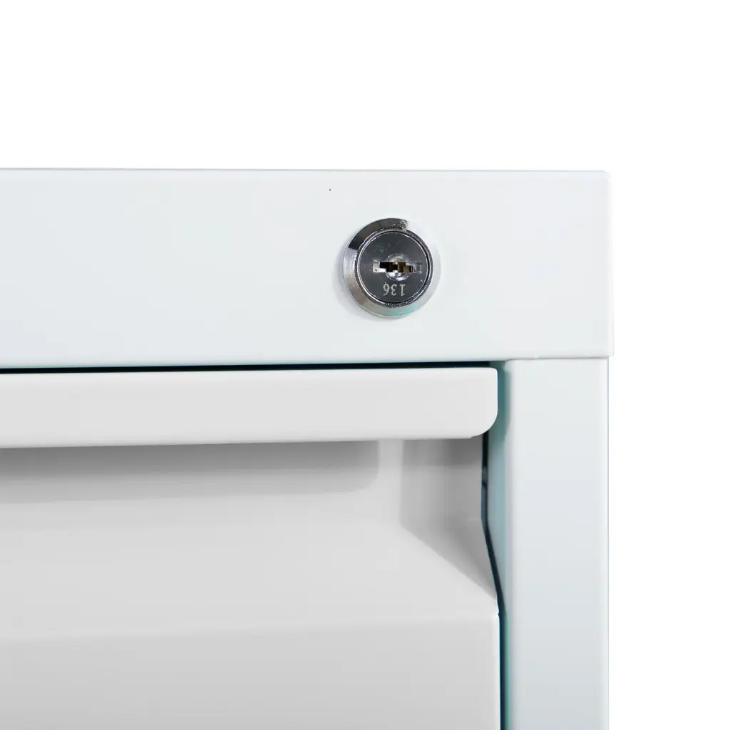 Phoenix FC Series 3 Drawer Filing Cabinet Grey with Key Lock - FC1003GGK