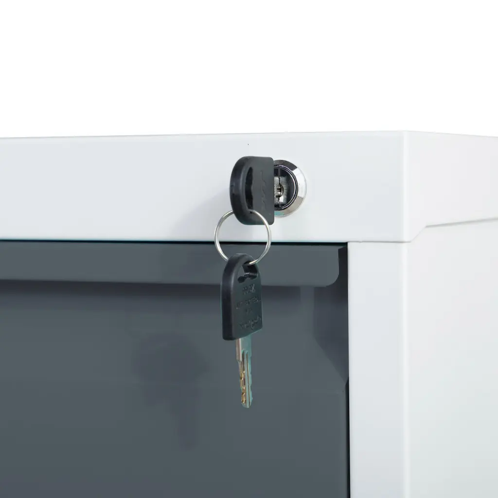 Phoenix FC Series 2 Drawer Filing Cabinet Grey Body Anthracite Drawers with Key Lock - FC1002GAK