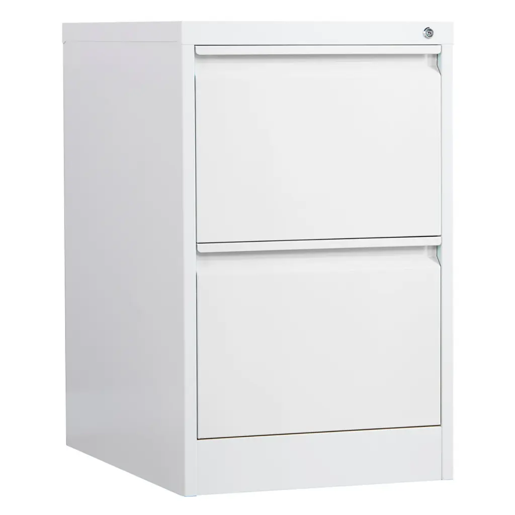 Phoenix FC Series 2 Drawer Filing Cabinet Grey with Key Lock - FC1002GGK